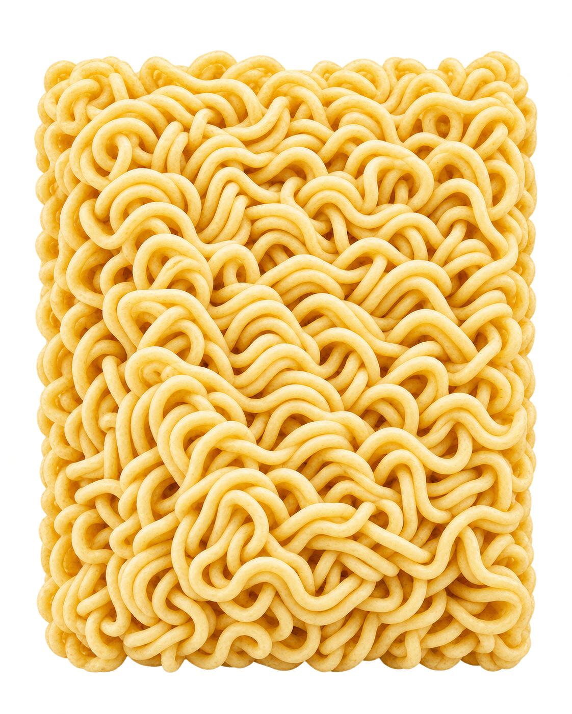 Upright dry noodle cake