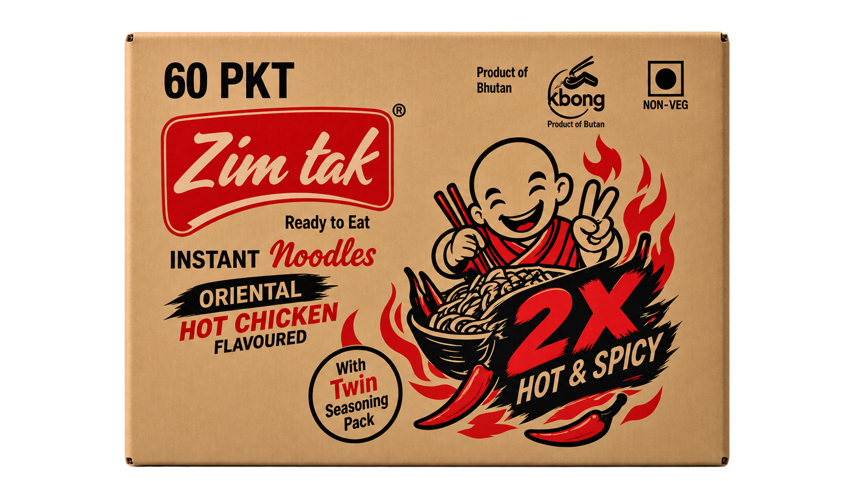 Zimtak Oriental Hot Chicken 2X carton